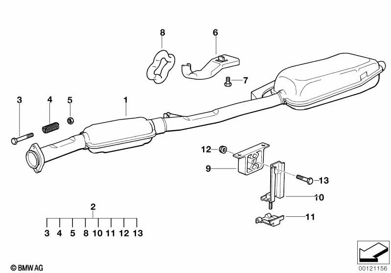 Genuine Rear Exhaust Silencer/Muffler 18 10 1 728 581