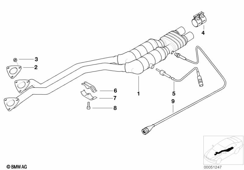 Genuine Front Exhaust Silencer/Muffler 18 30 1 427 237