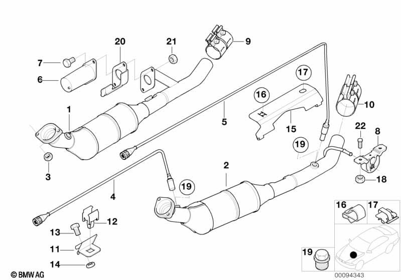 Genuine Exhaust System Heat Resistant Plate 18 30 7 505 658