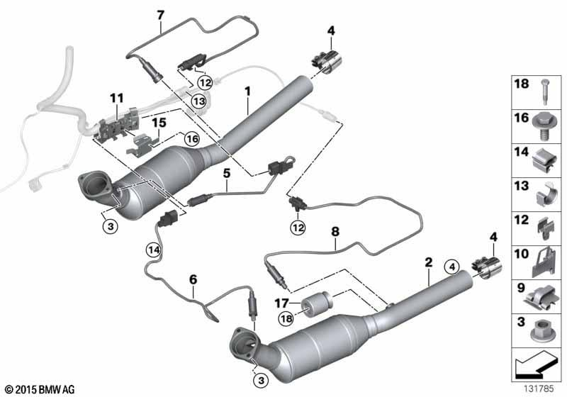 Genuine Exhaust Muffler/Sillencer Vibration Absorber 18 30 7 536 966