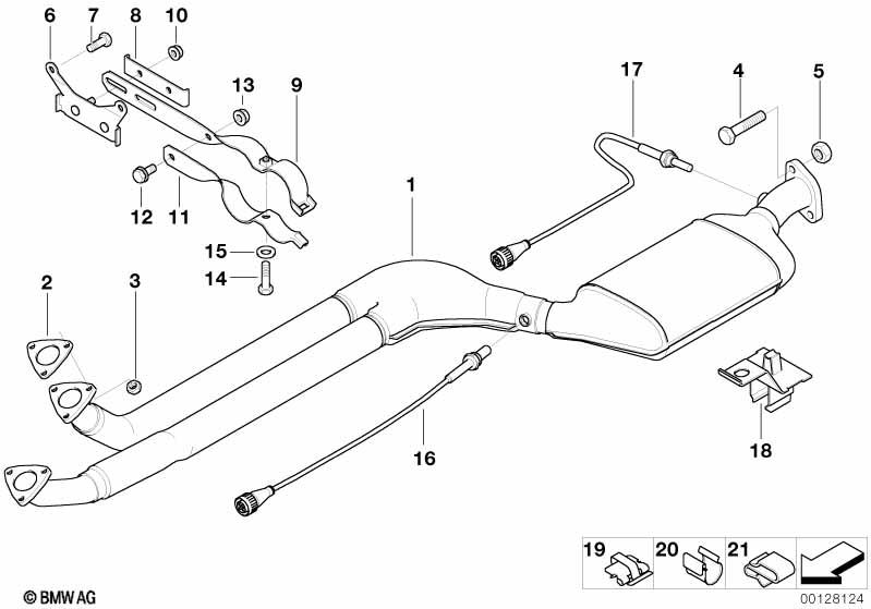 Genuine Exhaust Silencer/Muffler Bracket 18 31 1 433 168