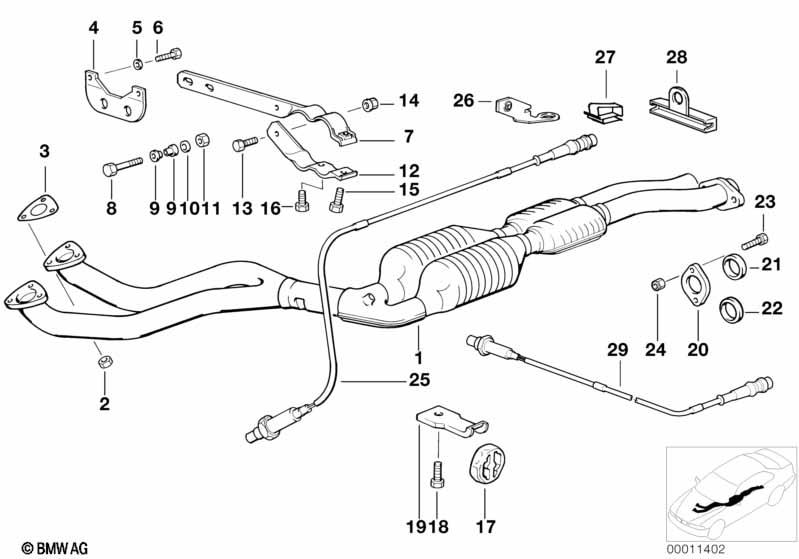 Genuine Exhaust Silencer/Muffler Bracket 18 31 1 728 254