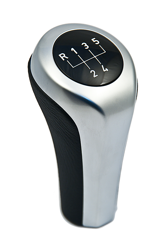 Genuine Leather Gear Stick Knob Chrome Trim 25 11 7 536 019