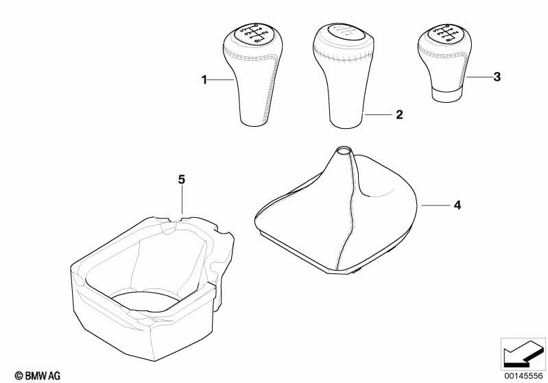 Genuine Leather Gear Lever Cover Gaiter Black 25 11 7 565 875