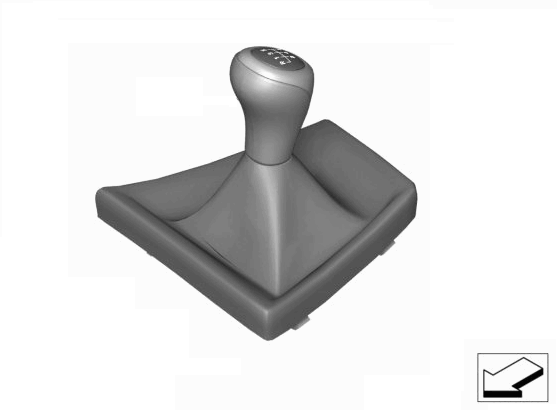 Genuine Gear Stick Knob+Gaiter Leather 6 Speed 25 11 7 593 542