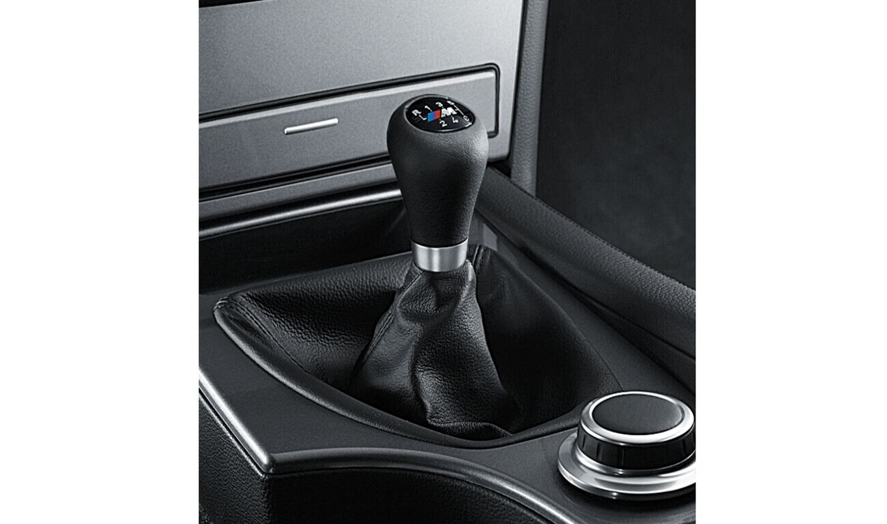 Genuine Sport Gearshift Knob M Lether Covered 6 Speed Black 25 11 7 896 886