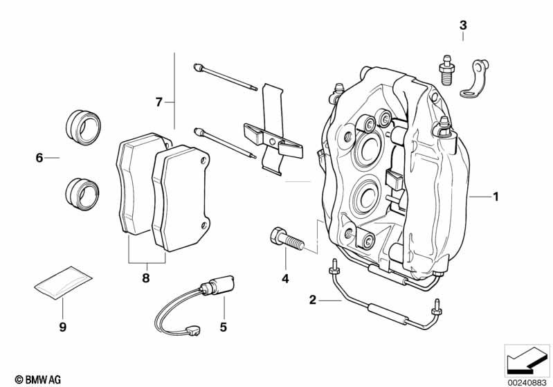 Genuine Brake Pads Repair Kit Braking Replacement Fits E38 34116761249