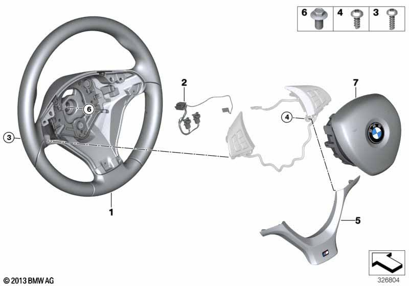 Genuine M Steering Wheel Cover Trim Black 32 30 7 842 606 view 2