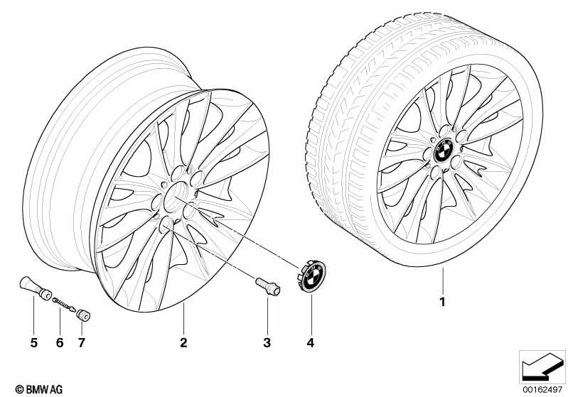 Genuine Alloy Wheel x1 18" W-Spoke 263 Front Rim 36 11 6 779 794 view 2