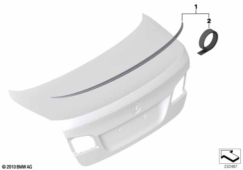 Genuine M Aerodynamic Rear Spoiler Primed 51 62 8 049 268 view 2