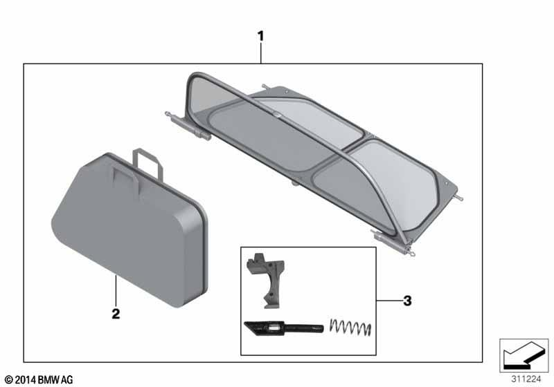 Genuine Wind Deflector Bag 54 34 7 269 435 view 2