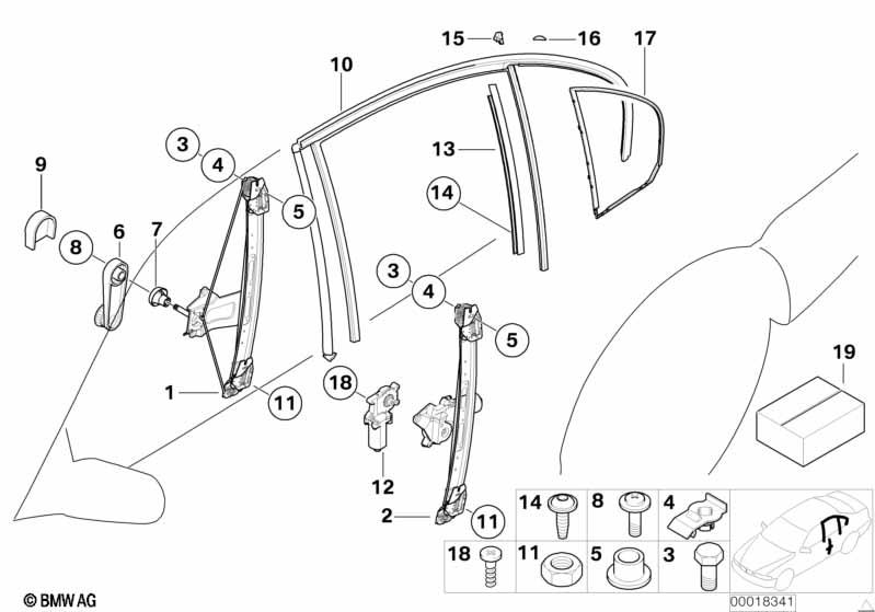 Genuine Rear Window Lift Drive Motor 67 62 8 362 066 view 2