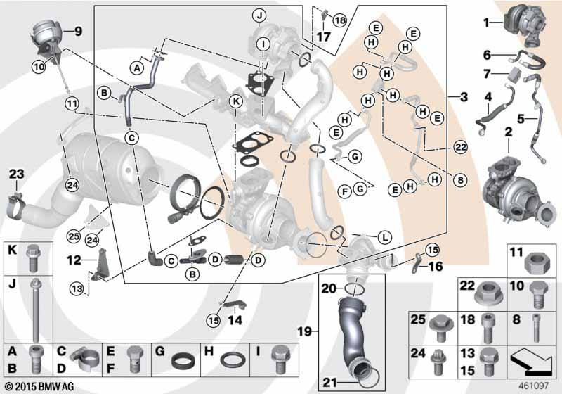 Genuine Turbocharger Muffler Clamp 75.9mm Diameter 18 30 7 793 766