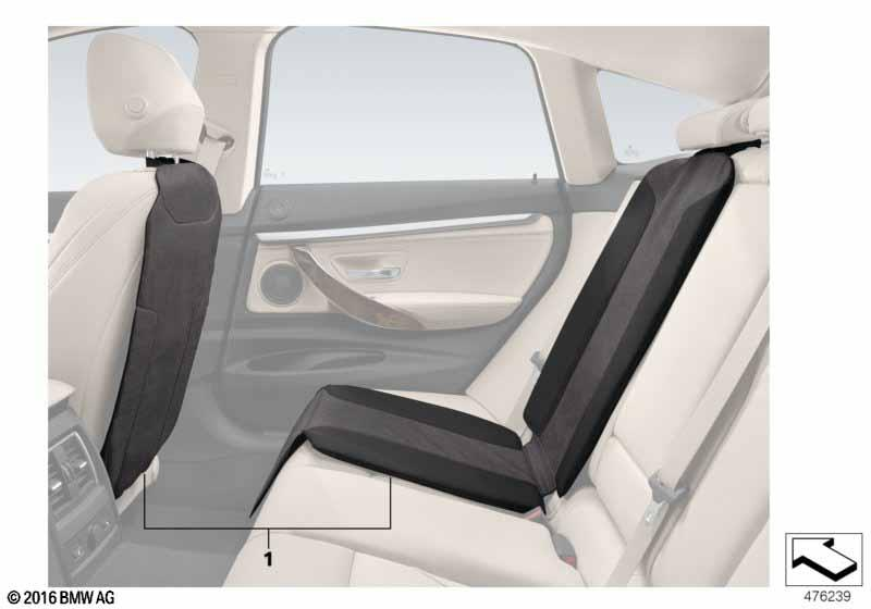 Genuine Backrest Cover And Child Seat Underlay Fits F20 F20 LCI 82122448367 view 2