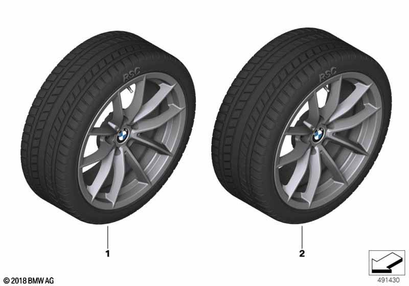 Genuine RDC Light Alloy Wheel & Winter Tyre Set 225/50R17 98H 36 11 2 462 580 view 3