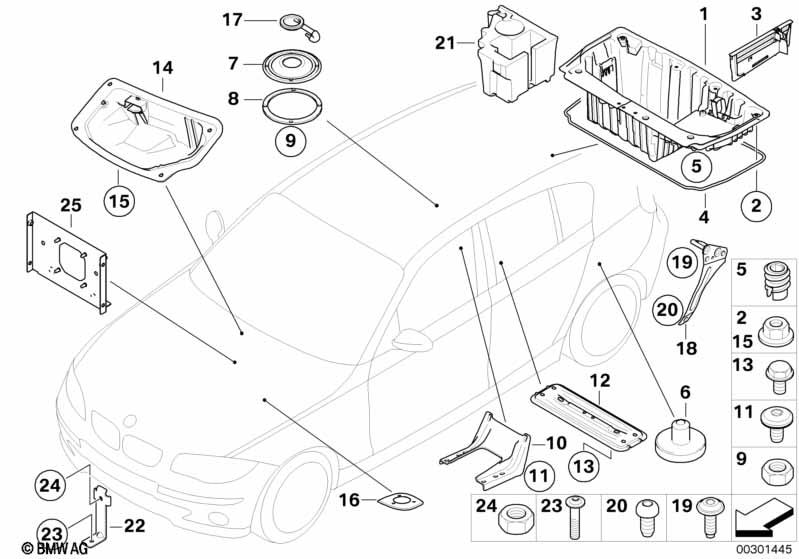 Genuine Underfloor Exhaust Connector Support 18 21 1 436 309 view 2