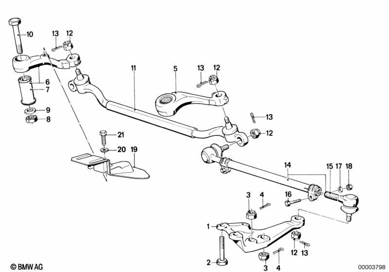 Genuine Front Power Steering Linkage Rubber Bush 32 21 1 136 452 view 2