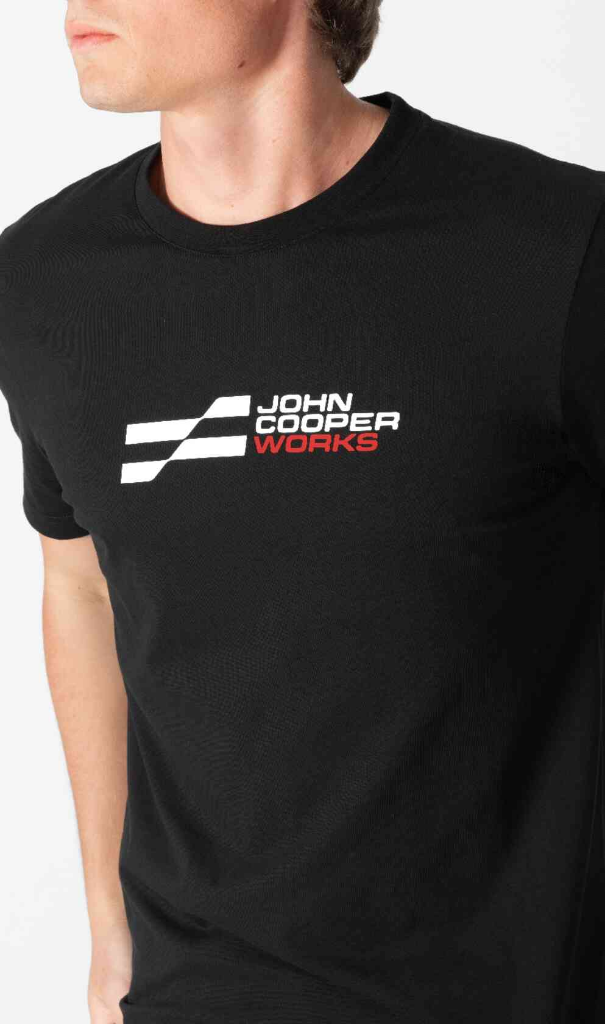 Genuine JCW Logo Mens T Shirt Black Tee Top Short Sleeve Semi Loose Fit view 3