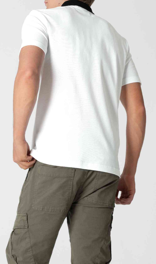 Genuine Wordmark Mens Polo Shirt White Tee Top Short Sleeve Classic Fit view 3