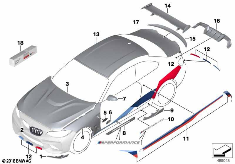 Genuine M Performance Right Left Car Wrapping M Sport 51 14 2 456 835 view 4