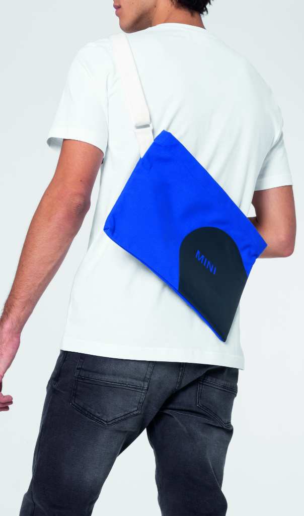 Genuine Musette Shoulder Bag Car Face Detail Blazing Blue Indigo White 80 22 5 B32 0C6 view 3