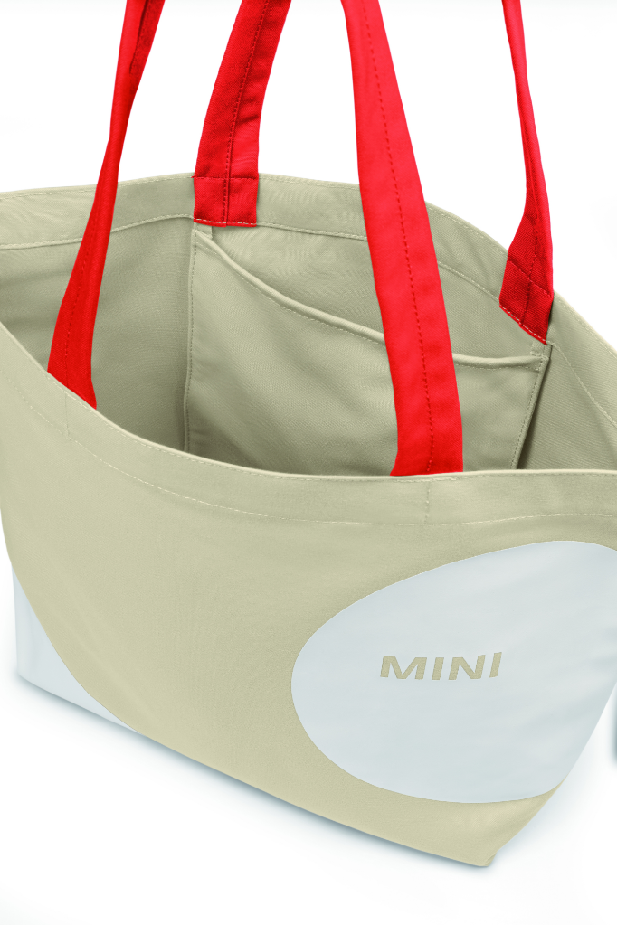 Genuine Shopper Bag Car Face Detail Wordmark Vibrant Silver White Rebel Red 80 22 5 B32 0D1 view 3