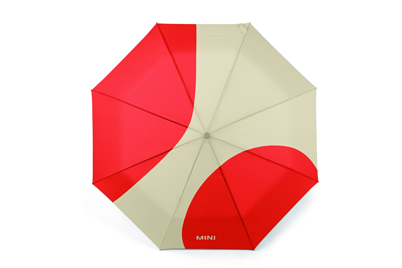 Genuine Umbrella Foldable Car Face Detail Rebel Red Vibrant Silver 80 23 5 B32 0F4 view 3