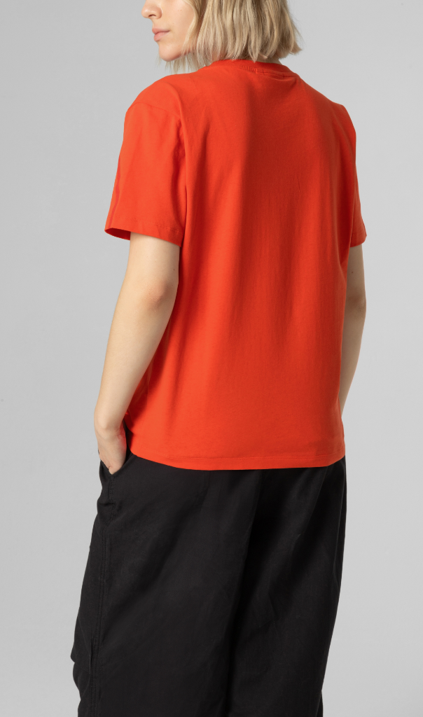 Genuine Womens Ladies T Shirt Tee Top Outline Print Cotton Rebel Red view 3