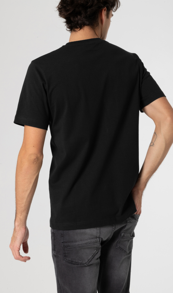 Genuine Mens T Shirt Tee Top Wing Logo Embossed Cotton Black White view 3