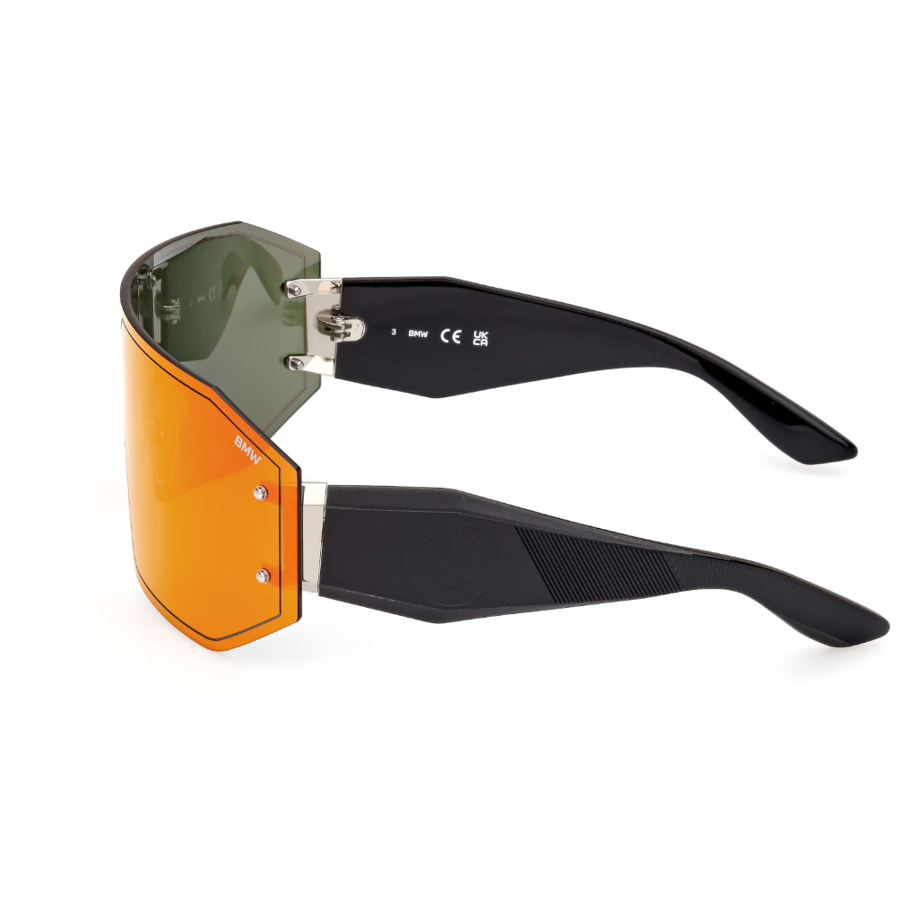 Genuine Sunglasses Mask Coloured Lasered Lenses Black/Mirrored Red/Orange 80 25 5 B30 8B9 view 3