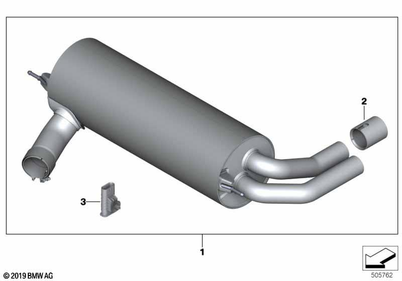 Genuine M Performance Silencer Fits F30 LCI F31 LCI F32 F32 LCI 18302349670 view 3