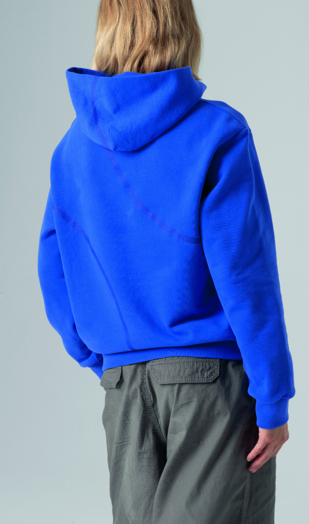 Genuine Womens Ladies Hoodie Sweatshirt Outline Print Blazing Blue view 4