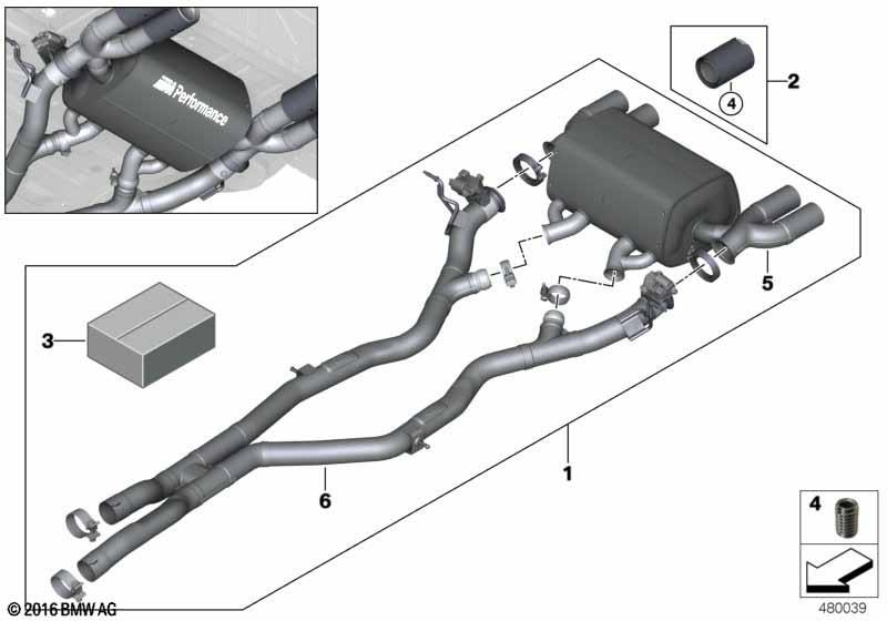 Genuine M Performance Exhaust Silencer 18 30 2 349 921 view 5