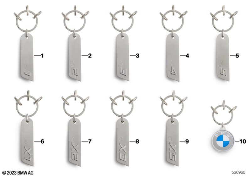 Genuine Keyring The X1 Series Metal Silver Car Key Ring 80 27 5 A87 985 view 7