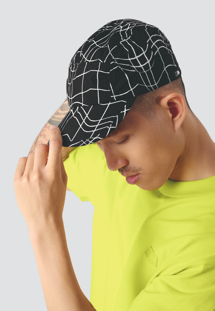 Genuine M Mens Baseball Cap Hat Black Nylon  Panel Fit Cord Strap Adjuster view 7