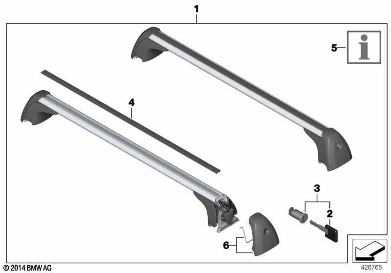 Genuine Roof Rack Base Support Carrier System For Roof Rail 82 73 2 327 922 view 12