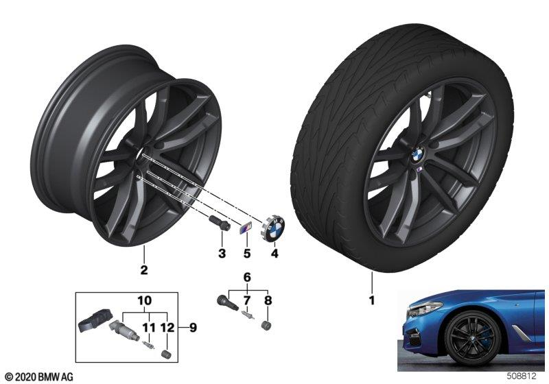 Genuine 18" Disc Wheel Rim Light Alloy Jet Black 8Jx18 ET:30 36 10 8 093 915 view 12