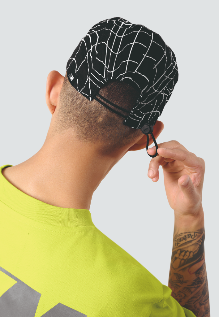 Genuine M Mens Baseball Cap Hat Black Nylon  Panel Fit Cord Strap Adjuster view 8