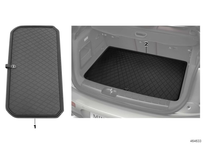 Genuine The Hatch 3DR Protect Pack - Floor Mats + Trunk Compartment Mat view 8