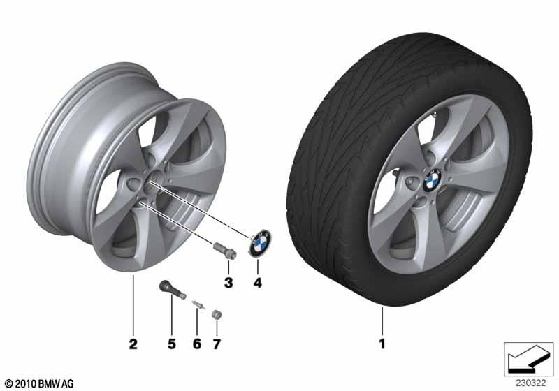 Genuine Alloy Wheel x1 17" Streamline 306 Front Rim 36 11 6 794 271 view 2