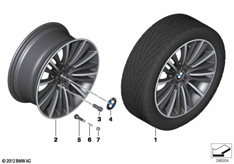 Genuine 19'' Light Alloy Wheel W Spoke 423 36 11 6 851 072 view 2