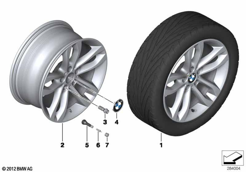 Genuine 19" Light Alloy Wheel Double Spoke 424 9JX19 ET:48 36 11 6 851 073 view 2