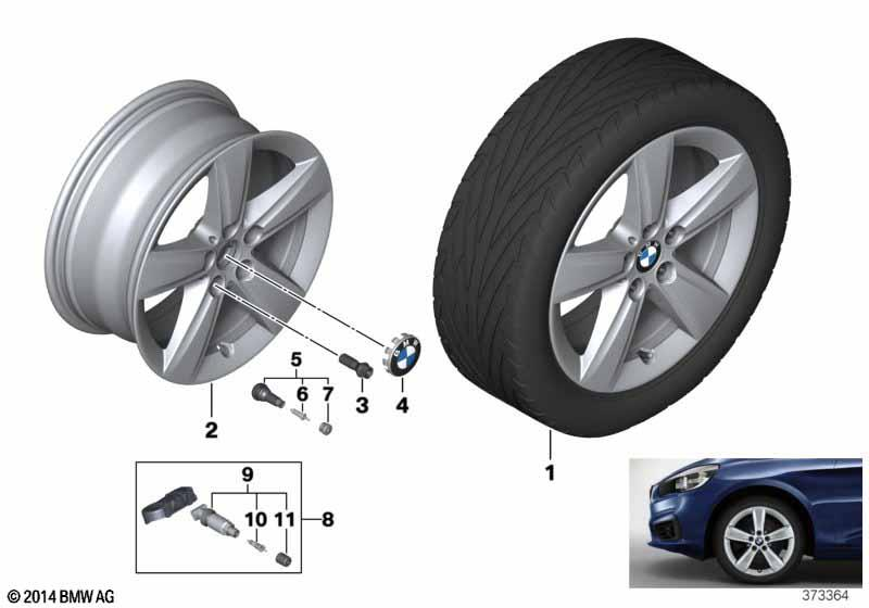 Genuine 17" Light Alloy Wheel Star Spoke 478 36 11 6 855 087 view 2
