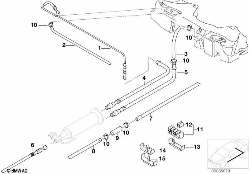 Genuine Fuel Tank Return Line 16 11 2 228 823