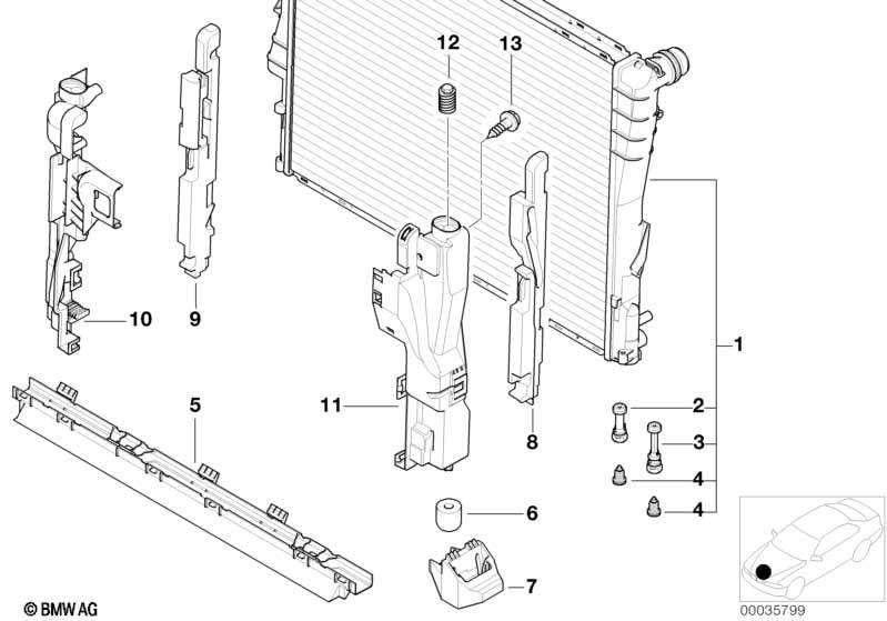 Genuine Radiator 17 11 9 071 519 view 2