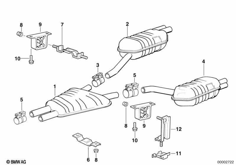 Genuine Exhaust Bracket Hanger Support Holder 18 20 1 723 190 view 2
