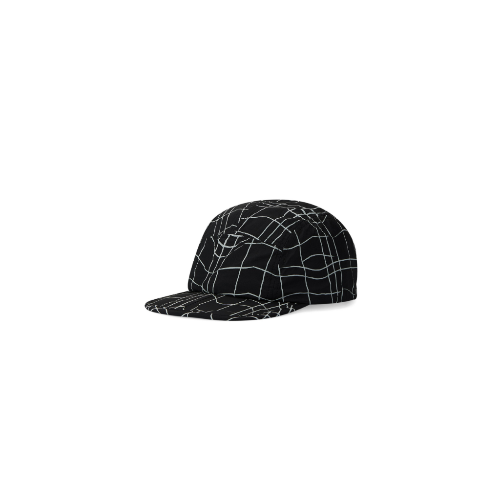 Genuine M Mens Baseball Cap Hat Black Nylon Panel Fit Cord Strap Adjuster