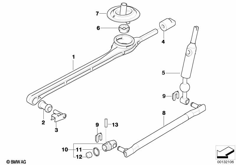 Genuine Bearing Bolt Pin For Gear Shifter Bushing 25 11 1 221 849 view 2