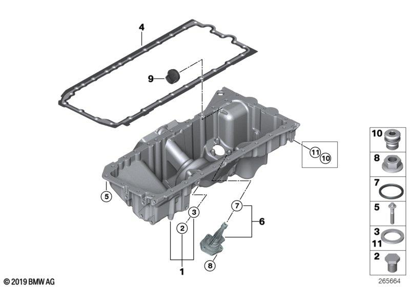 Genuine Profile Gasket Fits E82 E88 F20 F20 LCI F21 F21 LCI F22 11137600482