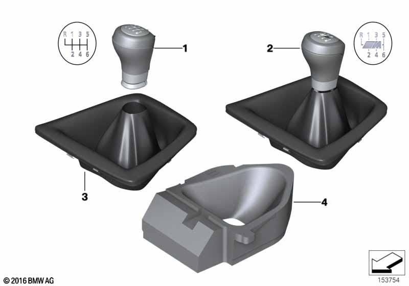 Genuine Gearshift Knob Plastic 6 Speed Black 25 11 7 531 232 view 2
